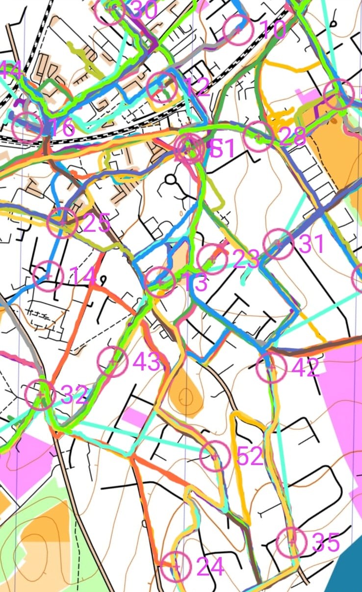 Epsom Street O - tracks from MapRun - Sept 2025